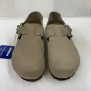 Birkenstock New w/ Box London Taupe Suede Leather Regular Width - Select Size