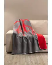 Brooks Brothers Double Faced Lamb Logo Luxury Cotton Throw
