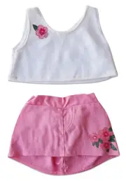 Flower Sparkle Top & Skirt Fits Most 14" - 18" Build-a-bear and Make Your Own St
