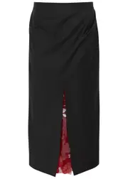 16 Arlington Zure Layered Wool-blend Midi Skirt - Black - 14 (UK14 / L) 14 (UK14 / L)