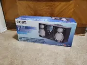 Brand New In Box COBY CXCD400 Bookshelf Stereo CD/Cassette/AM-FM.