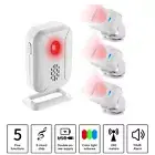 Wireless PIR Motion 3x Sensors Detector Alarm Door Chime for Home Store Business