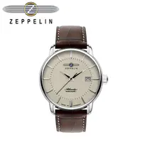 在飛比找PChome24h購物優惠-【齊柏林飛船錶 Zeppelin】大西洋米色盤機械錶 41m