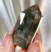 BEAUTIFUL RARE GARDEN QUARTZ CHRISTMAS QUARTZ POLISHED CRYSTAL MINI-TOWER *7