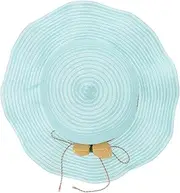 [Baluue] Straw Sun Hat with Protection Breathable Summer Beach Cap for Lightweight and Durable Outdoor Hat for Vacation and Travel Blue