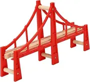 Wooden Railroad Bridge Tracks Train Track Bridge for Boys and Girls Model Toys Small Train Toy Set