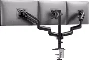 Triple Monitor Mount for 13-27 Inch Computer Screens, 3 Monitor Desk Mount
