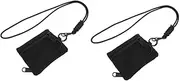 NUOBESTY Pcs Oxford Cloth Nylon Coin Pouch Lanyard Bag Belt for Women Men Small Travel Wallet Hanging Pouch Keychain Storage Bag
