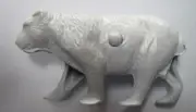 Replacement cast metal circus polar bear for Kenton Circus Wagon