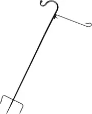 Versatile Iron Ground Hook Shepherd's Hook for Outdoor Yard Balcony Garden Lights Flower Pot Hanger Vintage Style 1pc
