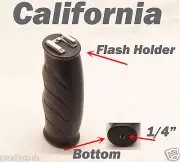 Flash LED Light Bracket Hot Cold Shoe Mount Handle Grip with 1/4" Screw Hole 1/4