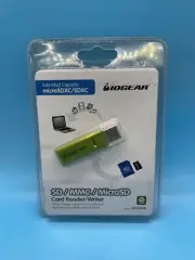 Iogear GFR204SD Flash Card MicroSD/SD/MMC Reader/Writer USB 2.0 NEW