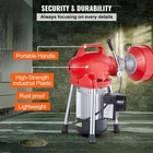 66FT 5/8In 250W Sectional Drain Cleaner Snake Auger Manual Feed Tool