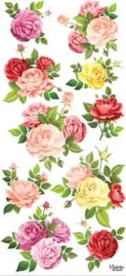 Violette Stickers Red Roses Cupid Valentine's Day Craft Planner Supply Scrapbook