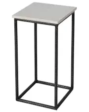 Butler Specialty Company Mabel Marble And Hammered Iron Accent Table