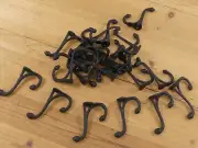 100 Coat Hooks Black Hat Hall Tree Cast Iron Vintage Look Storage Wall Mounted