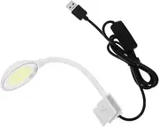 JUMPLAWN Fish Tank USB Light Fish Tank Clip Light Small Clip on Led Aquarium Aquarium Accessories Abs White