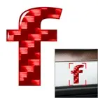 Window Door Wall Badge Emblem Lowercase Alphabet Letter Decals Stickers f Red