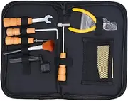 9Pcs Guitar String Stretcher Maintenance Repair Tool Kit, for Electric Guitar Mandolin Bass Ukulele Banjo, with Hammer Wrench Pliers, Portable and sturdy