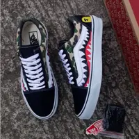 在飛比找蝦皮購物優惠-範斯 範思三條紋 Vans x BAPE 休閒帆布滑板軟組件