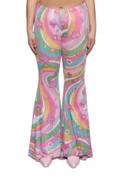 [Sugar Thrillz] Plus Technicolor Dreams Flare Pants