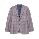 [Caruso] Caruso Plaid-check Blazer 50 IT PURPLE/BLUE