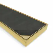 Forme 900 × 100mm Brushed Gold PVD Stainless Steel Tile Insert Floor Waste