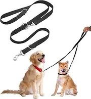 Training Lead 2M Professional Dog Lead to Stop Pulling - 2 Trigger Clips, Easy to Use, Lightweight, Soft & Durable, Perfect for Puppy Walks & Close Control, Walking Two Dogs