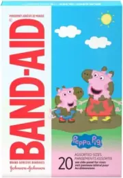 Band-Aid Peppa Pig, 20 Non-Stick Bandage Pads Assorted SIZE