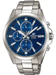 Casio Edifice Chronograph EFV-560D-2AVUEF Blue Dial Grey Stainless Steel Mens Watch