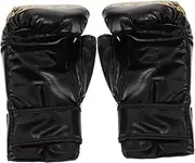 HOODANCOS 1Pair Breathable Boxing Gloves for Lightweight PU Protective Sparring Mitts for Training and Gym Use for Ages Black