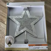 Tree Topper Silver Star Target Wondershop LED Lit Tree Topper NEW