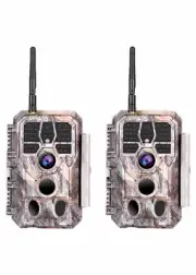 2 Pack Bluetooth Wifi Game Trail Cameras Waterproof Night Vision No Glow Camera