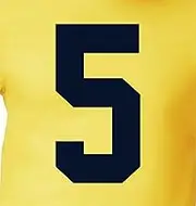6" Blue-Toned Iron on Numbers for Clothing，Jersey Numbers，Large Iron on Numbers for Jersey Heat Transfer Numbers for Sports Uniform Baseball Football T-Shirt(Style A) (Navy-Blue 5)