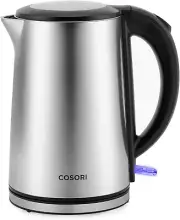 Electric Kettle, Cool-Touch Double Wall Stainless Steel Insulated, Automatic Shu