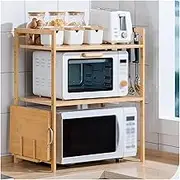 Kitchen Countertop Storage Rack Multilayer Adjustable Shelf Suitable (Color : Argento, Size : 67cm*55cm)