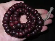 Buddhist 108 Miter Cut Button Shaped Phoenix Eyed Bodhi Mala Prayer Beads (t3)