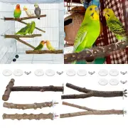 5pcs Parrot Bird Perches Natural Wood Bird Standing Stick Parrot Perch .l