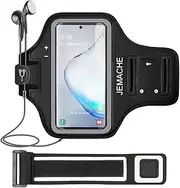 Note 10+, 9, 8 Armband, JEMACHE Gym Run Workout Water Resistant Arm Band Case for Samsung Galaxy Note 8, 9, 10 Plus (Black)