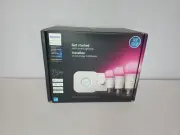 Philips Hue 75-Watt A19 Smart LED Color Changing Bulbs (3 Bulbs+ Bridge+ Button)