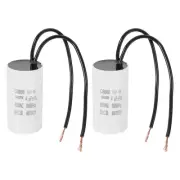 4uF CBB60 Running Capacitor, 2 Pcs Run Capacitor,White