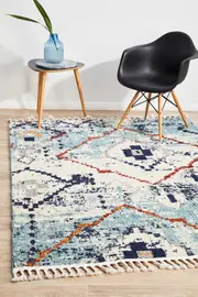 Rug Culture Blue Multi Soft Moroccan Rug
