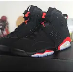 日韓直購 AIR JORDAN 6 GS BLACK INFRARED 黑/紅外線 籃球鞋 男女款 384665-060