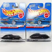 2 Hot Wheels 1998 First Edition '38 Phantom Corsair Black 3/26 Lot NEW #D-34