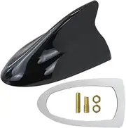 WELURE Car Shark Fin Antenna with Fittings, Roof Radio AM/FM Signal Radio Aerial for Hyundai Kona 2019 - Black