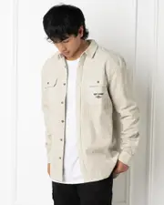 [Rip Curl] Rip Curl Men's Raw Energy Cord Long Sleeve Shirt in Bone Cream Size 2XL 2XL Bone Cream