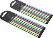 HOMSFOU 2Pcs Professional Page Marker Fluorescent Highlight Strips for Reading Portable Learning Accessory Sentence Markers for Home and Office Use Eye Catching Note Stickers