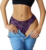[Avidlove] Women Lace Panties Sexy G-String Thongs Low Rise Tangas Hipster Underwear Cheeky Briefs
