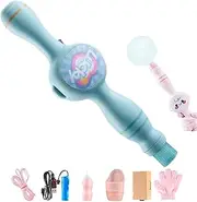Bubble Machine Elastic Bubble Fog Wand, Colorful Smoke Bubble Machine, Interactive Fog Bubble Machine for Party, Fun Indoor Outdoor Accessories, Lightweight Design (Blue)