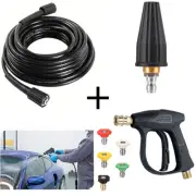 High Pressure Washer Gun Wash Spray Short Wand Rotating turbine nozzle kit